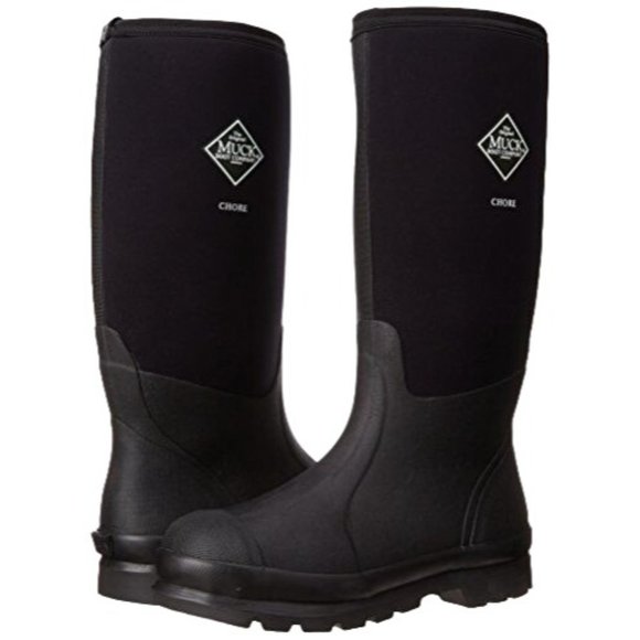 The Original Muck Boots Mens Size 15 Black 12" Flexible Rubber Waterproof $190 - Picture 1 of 12